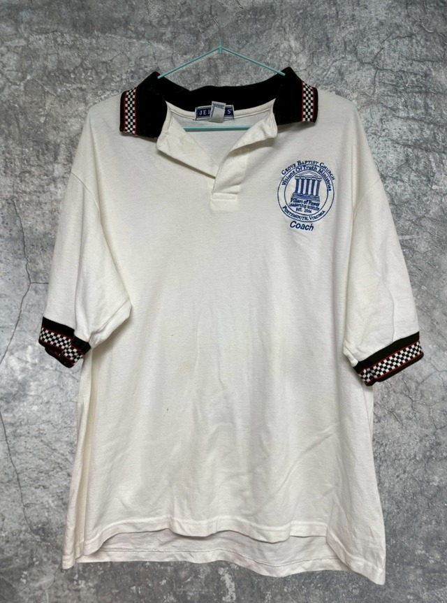 刺繍半袖ポロシャツ size:L