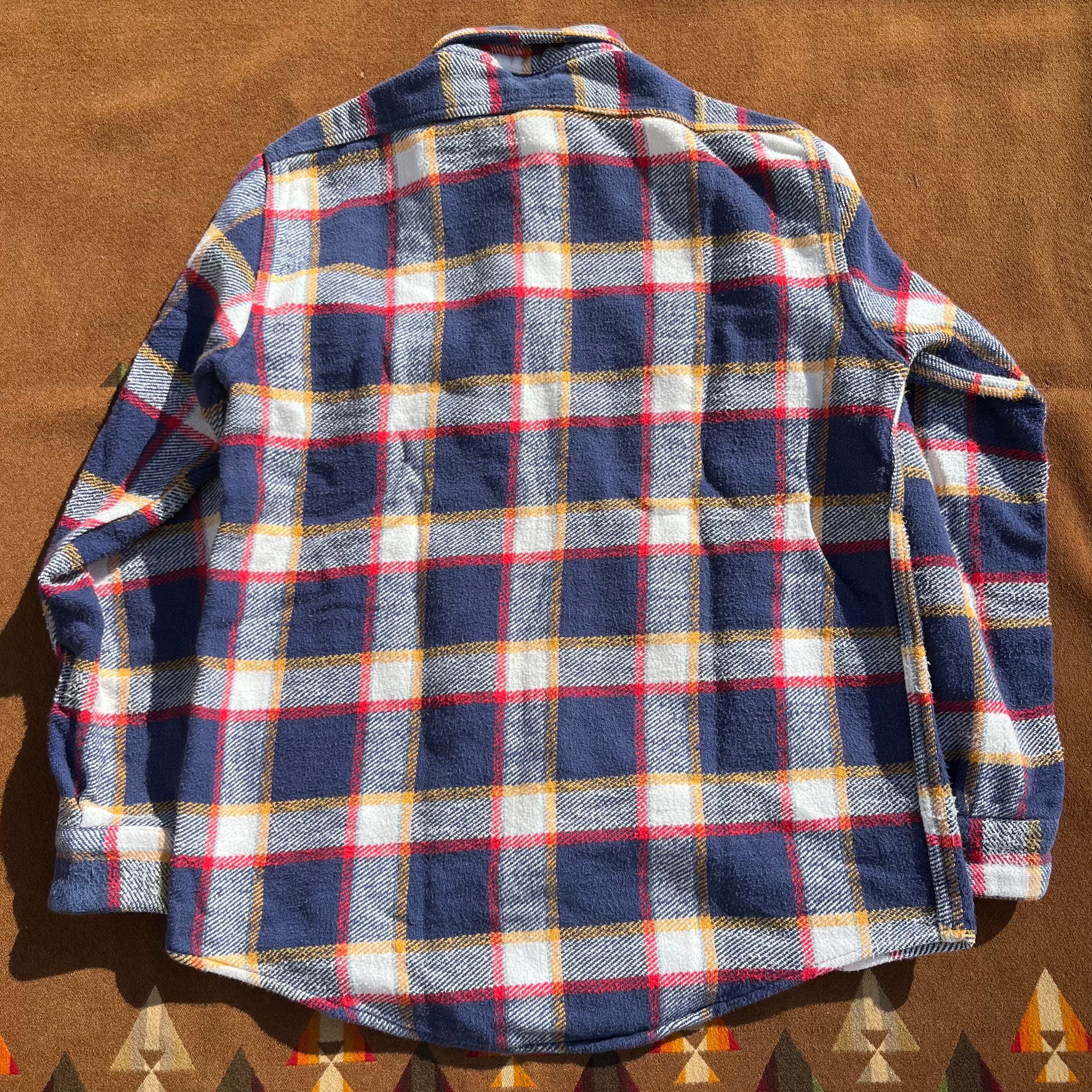 VINTAGE POLARフランネルシャツ オンブレプリントネルシャツ DEAD 