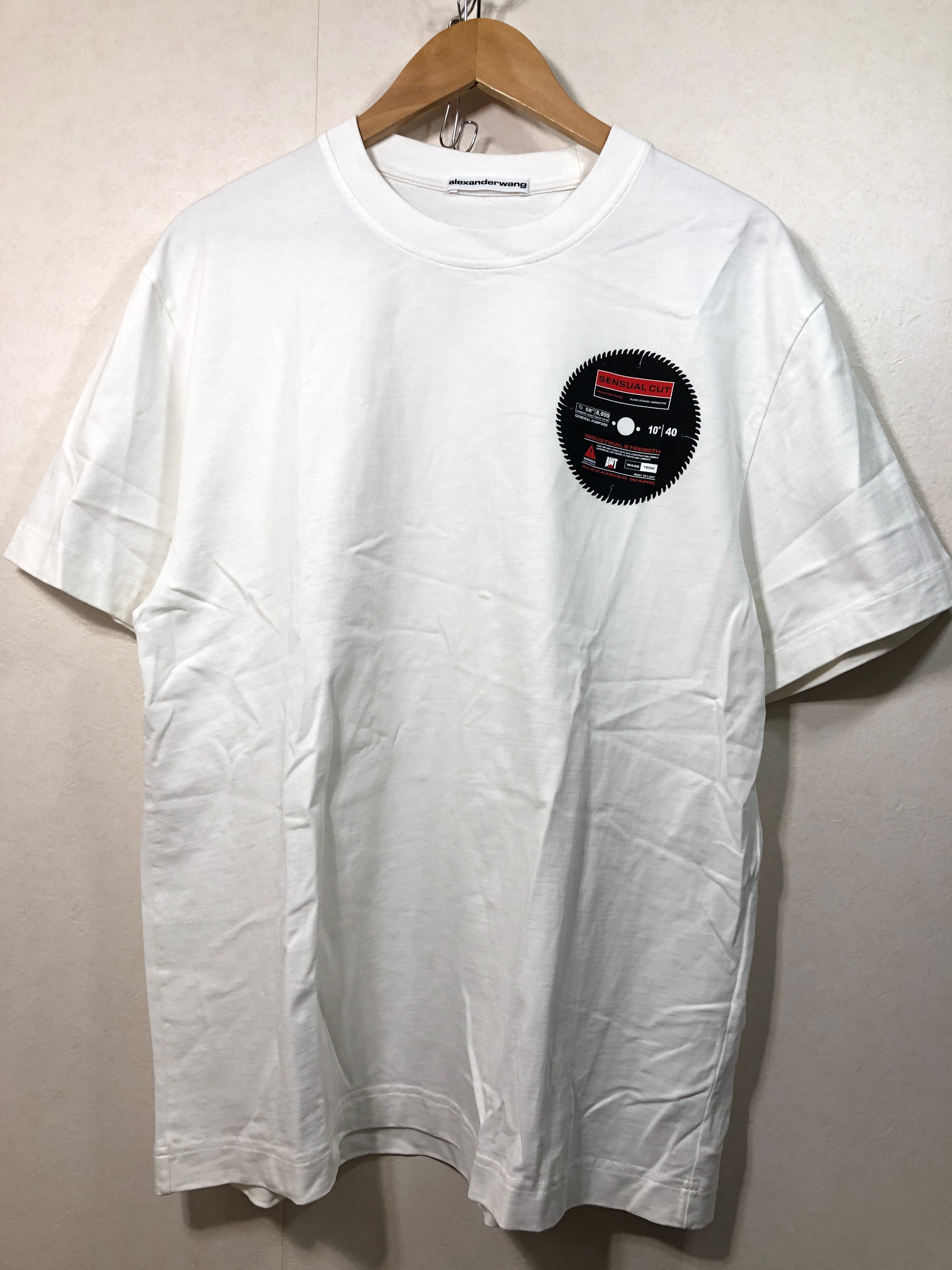 020592○ Alexander Wang SENSUAL CUT Tシャツ L ホワイト 