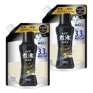 【在庫処分】レノア 煮沸レベル超消臭 抗菌ビーズ MEN Fresh Musk 清潔感あふれるムスクの香り 詰め替え 1410mL×2袋