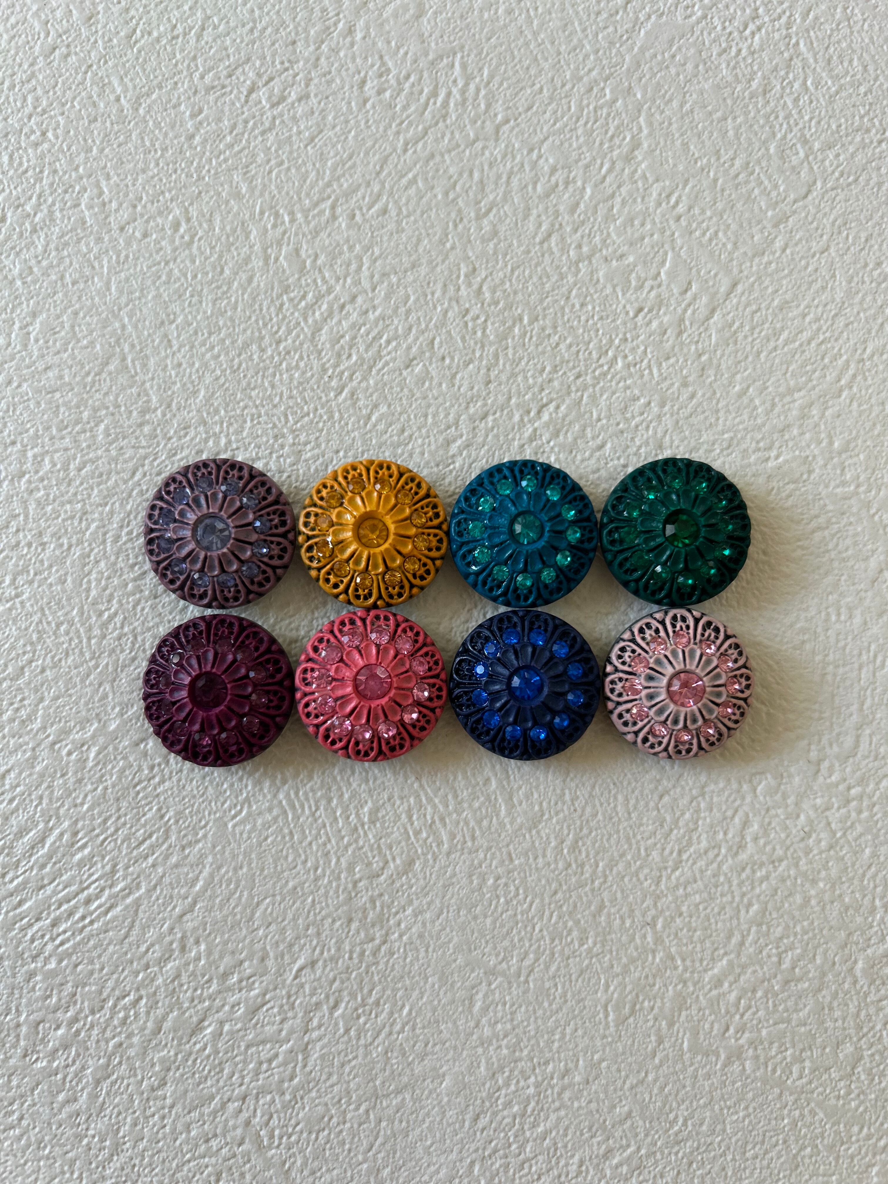 輸入デザインボタン レース デイジー ストーン 17mm アクセアリーパーツ デコレーション材 ストーン