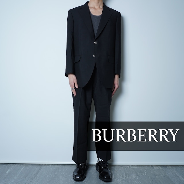 BURBERRY】バーバリー モヘア混 2Bシングルセットアップスーツ BURBERRY】バーバリー モヘア混 2Bシングルセットアップスーツ