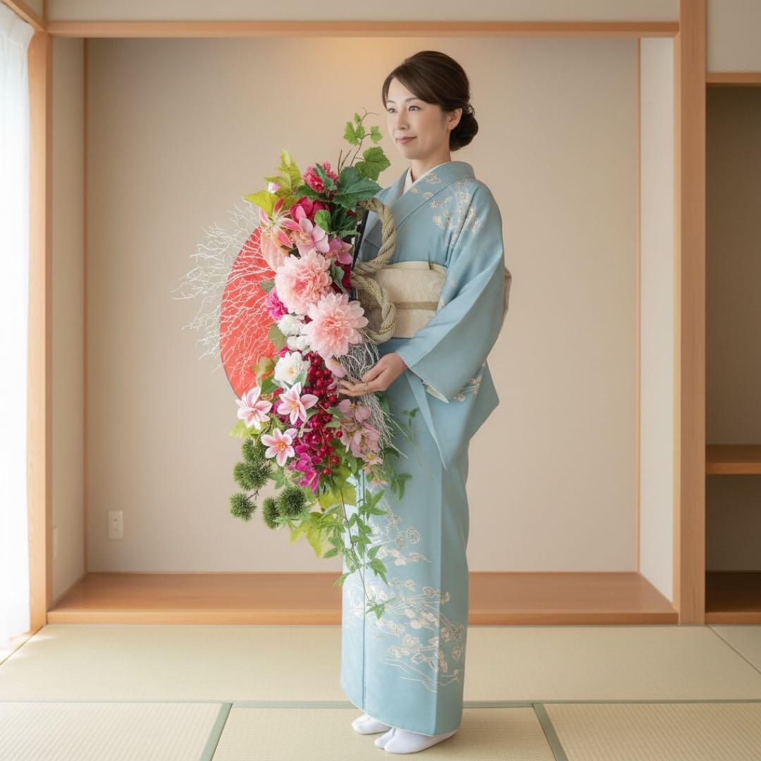 特大100cm】新年を寿ぐ 豪華絢爛しめ縄リース・しめ飾り 商業用しめ縄