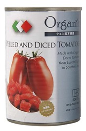 創健社 有機ダイストマト缶 400g（固形量240g)