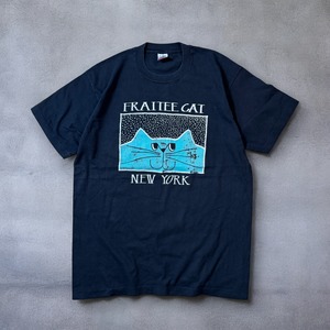 90s USA製 art TEE 猫 ネコ アート Tシャツ 古着