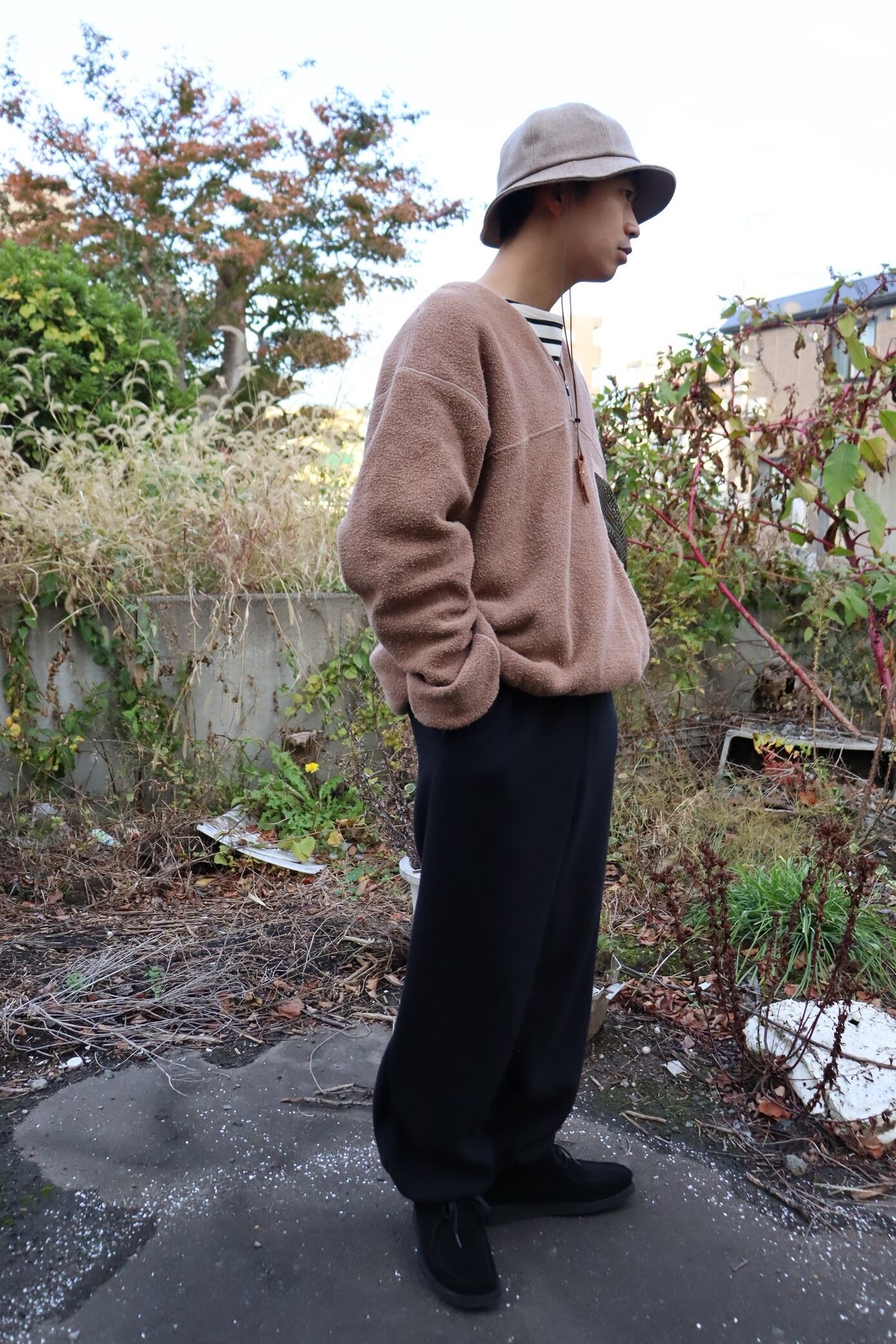 高品質,定番 INNAT / HAND DYED FLEECE PULLOVER(Pink) 高品質,定番 INNAT / HAND DYED FLEECE PULLOVER(Pink)