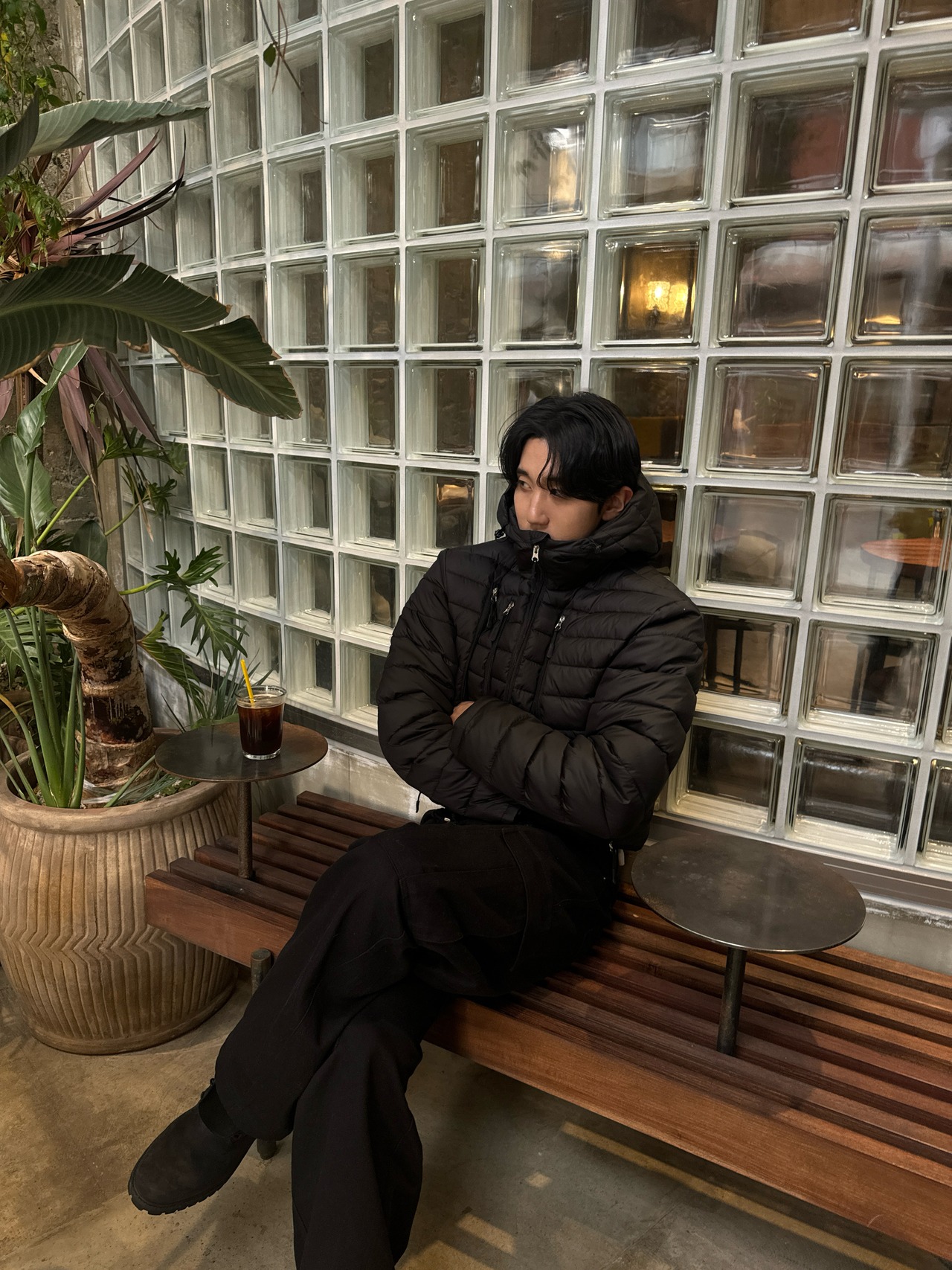 Lightweight Cropped Hooded Puffer Jacket (3color) - 9