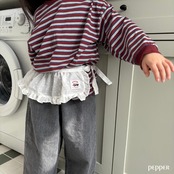 PEPPER  26/SP Pepper-speckled striped T-shirt