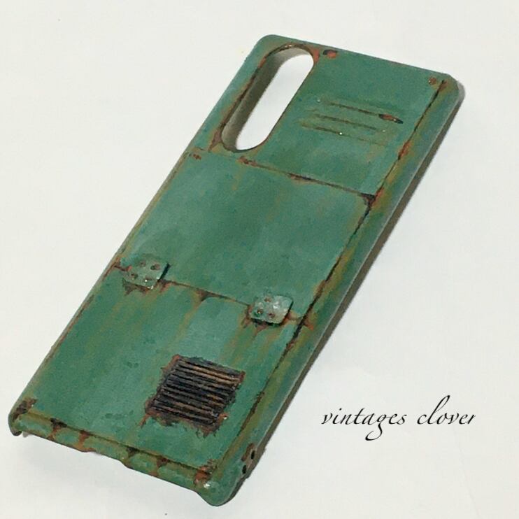 オリジナルデザインサビ塗装メタルプレートダクトクローバーiPhone他対応ケース サビ塗装メタルプレートダクトクローバーiPhoneXR他対応ケース