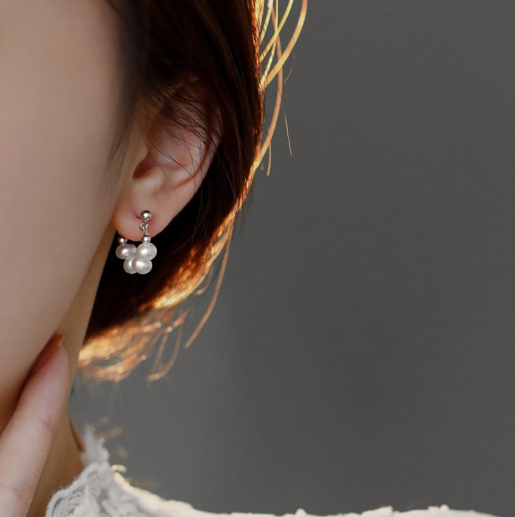 パールピアス K18レディース上品アクセサリー | Daimaruya