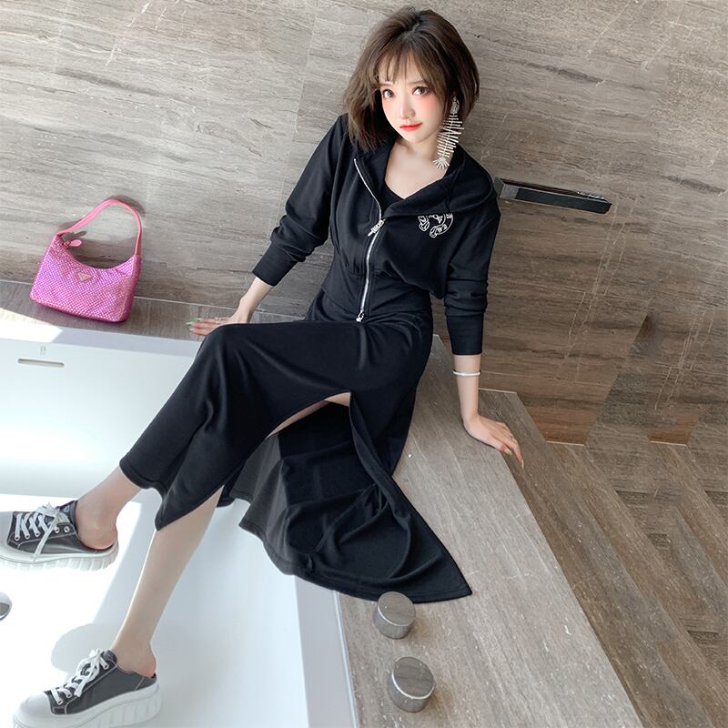 フードショートジャケット プリーツスカート 大人ガーリー スウィート キュート カジュアル MIUCO59127847127