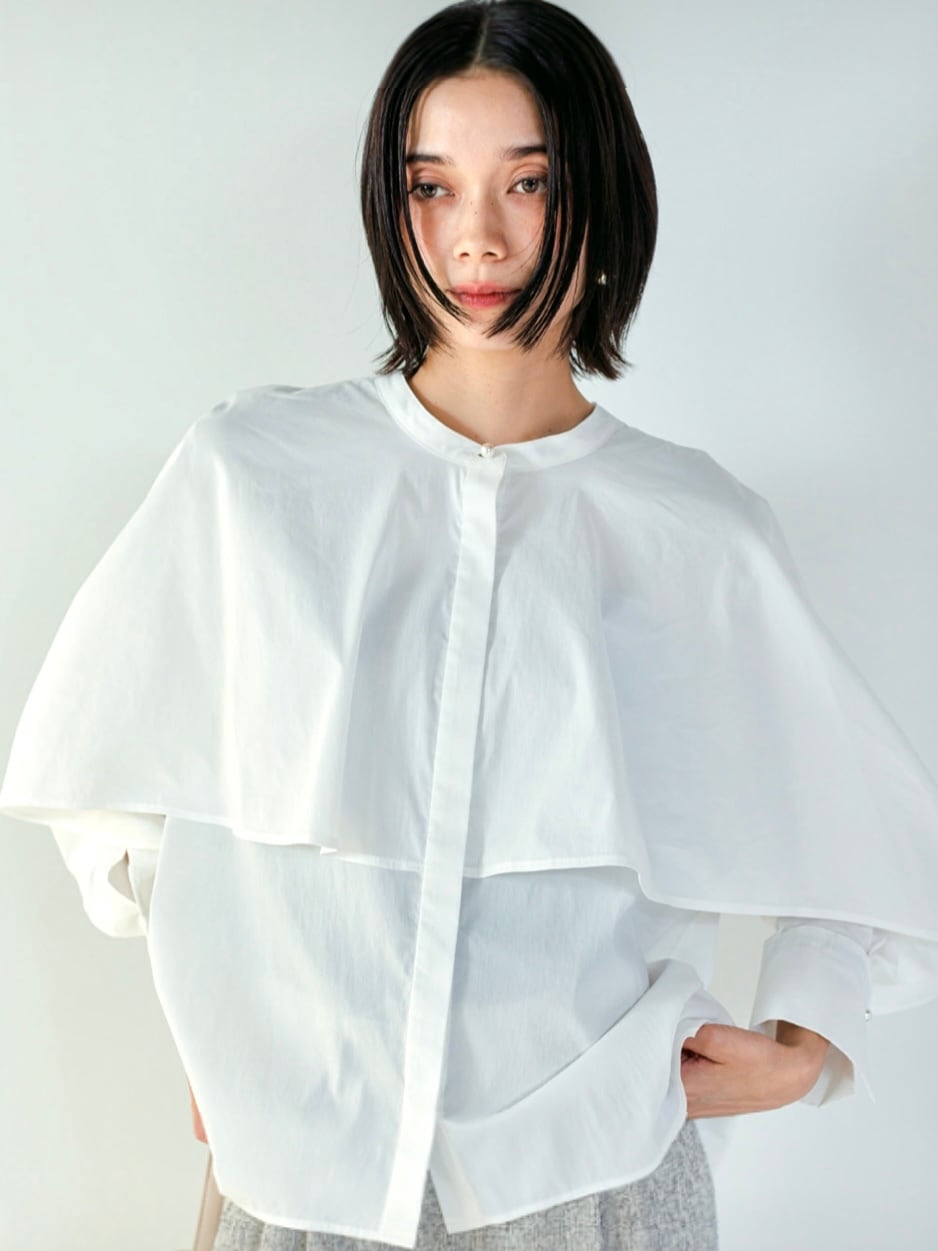 送料無料】 CHIGNON(シニヨン) ラッフルシャツBL ブラウス ホワイト