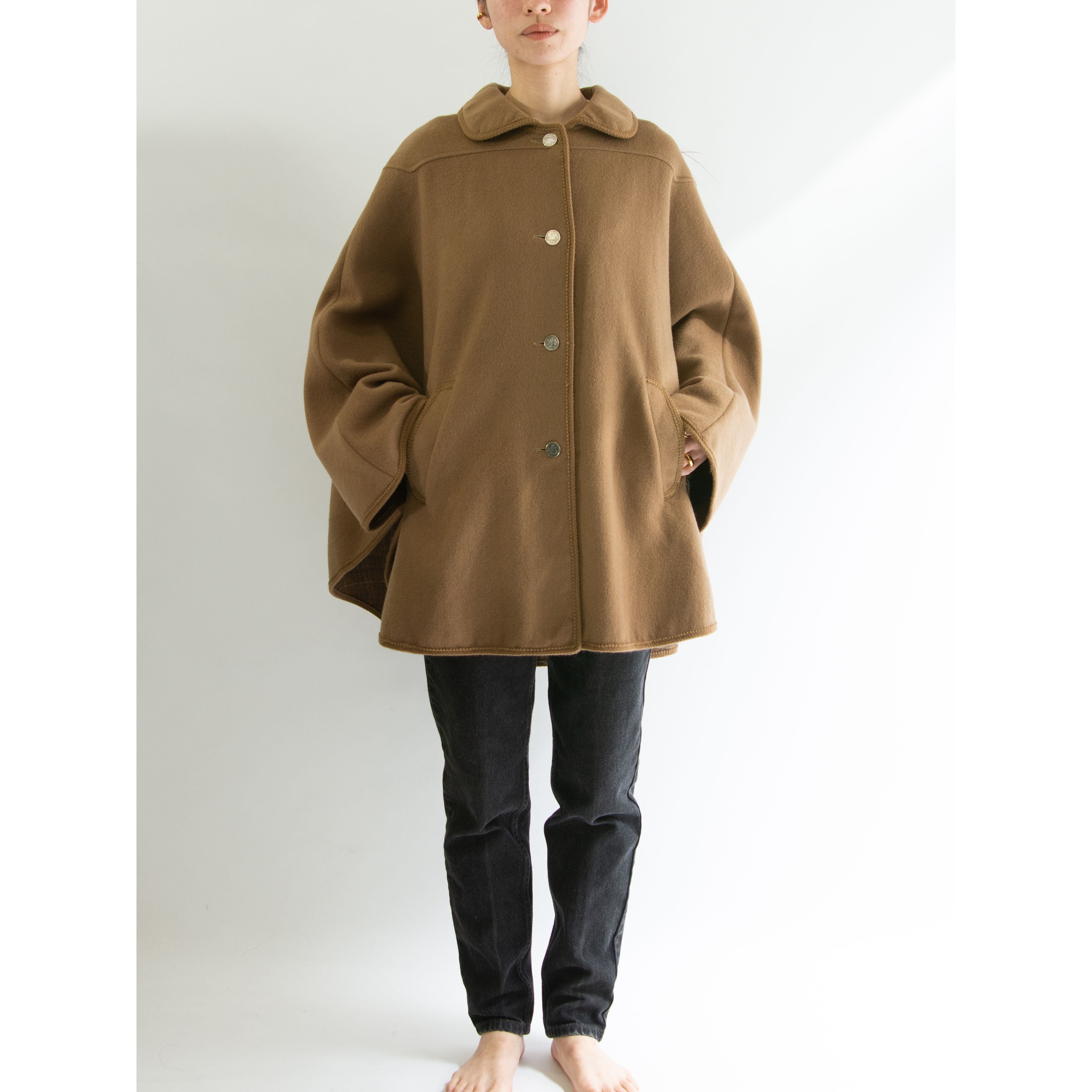 【STEINBOCK】Made in Tyrol wool-polyamide loden cape（シュタインボック オーストリアチロル製 ローデンケープコート ポンチョ ）1d