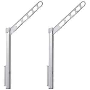 【在庫処分】川口技研 腰壁用物干し ホスクリーン GP-55-S シルバー 2本1組