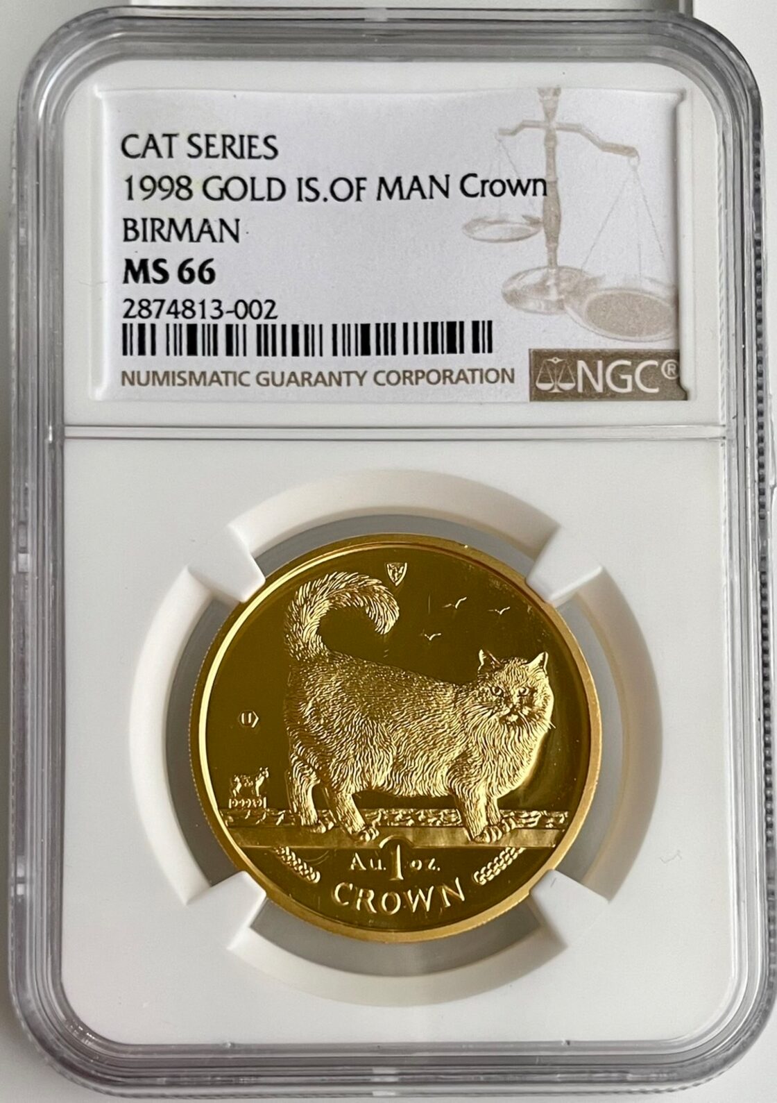 NGC MS66】マン島 キャットコイン1998年 1オンス金貨 | Pay ID