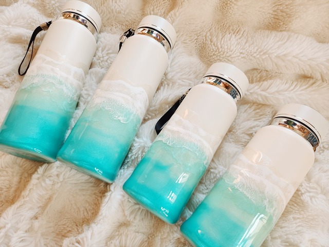 487.オーシャンレジンアート ステンレスボトル800ml