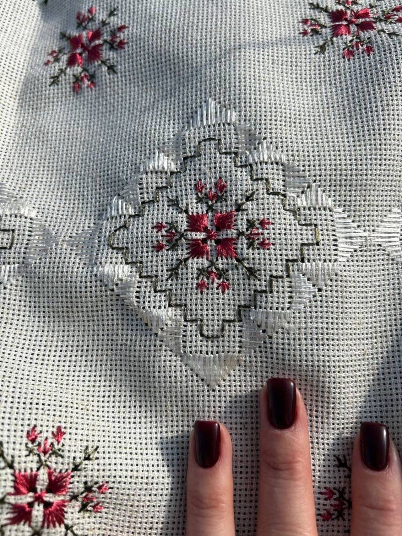 ウクライナ伝統手刺繍祭具タオル「ルシニク」　テーブルランナー - 5