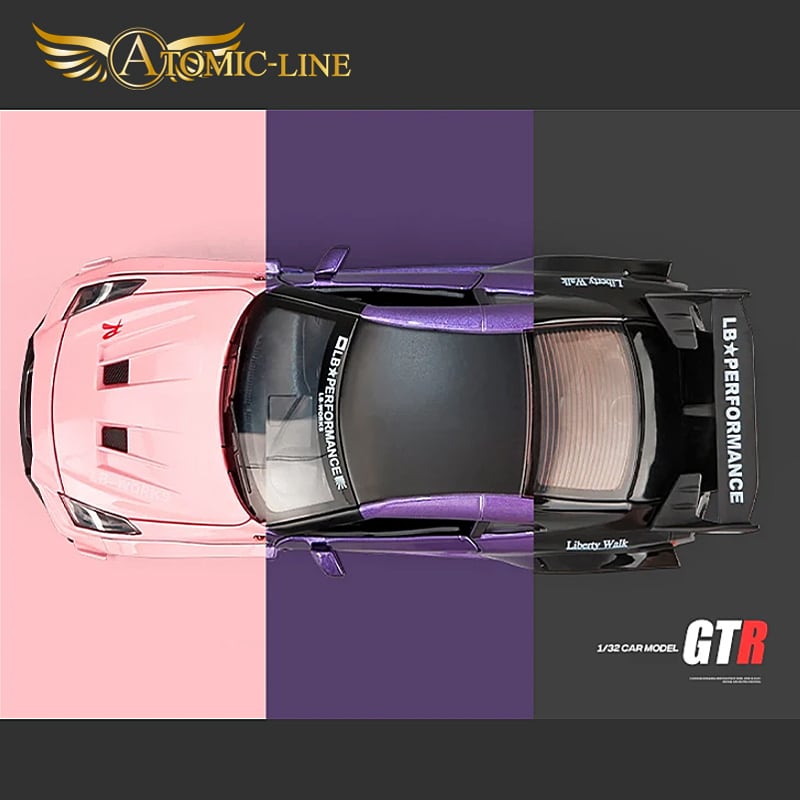 NISSAN 日産 GTR R35 CSR2 1/32 ミニカー 全4色 ライト点灯 エンジン