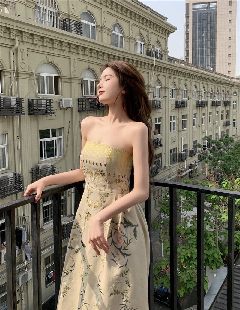 フローラルトップス ドレス スカート サマー 夏物 花柄 ピュア ブラックストロベリース88008823026