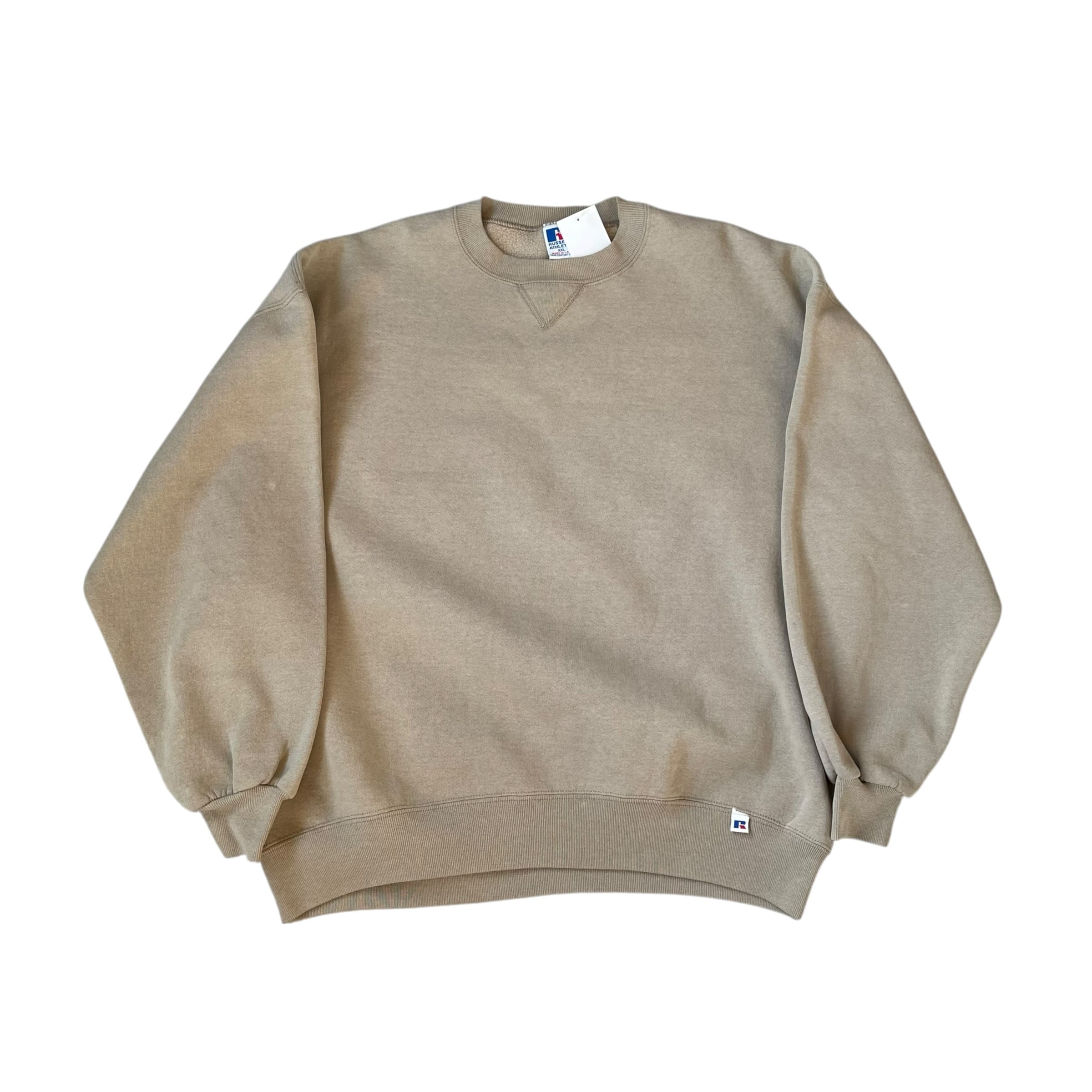 90s RUSSELL ATHLETIC plain sweat "beige"