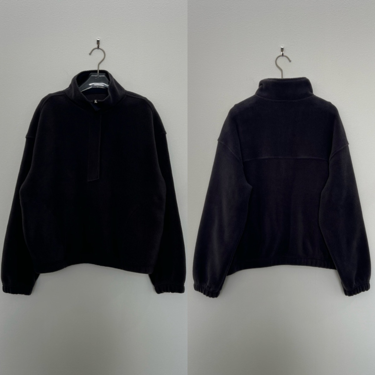 【受注予約:11月上旬入荷予定】ウォームフリースハーフジップBZ/チャコール