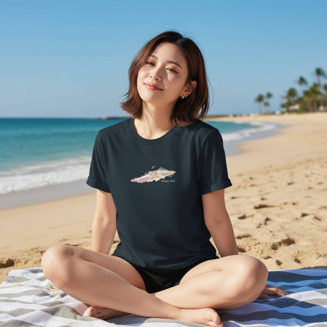 Whale Fall-Tシャツ・レディース(スレート) - 1