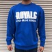 00s Fruit of the Loom Best スウェット カレッジ フルーツオブザルーム トレーナー ブルー プリント 青 コットン クルーネック 古着 L