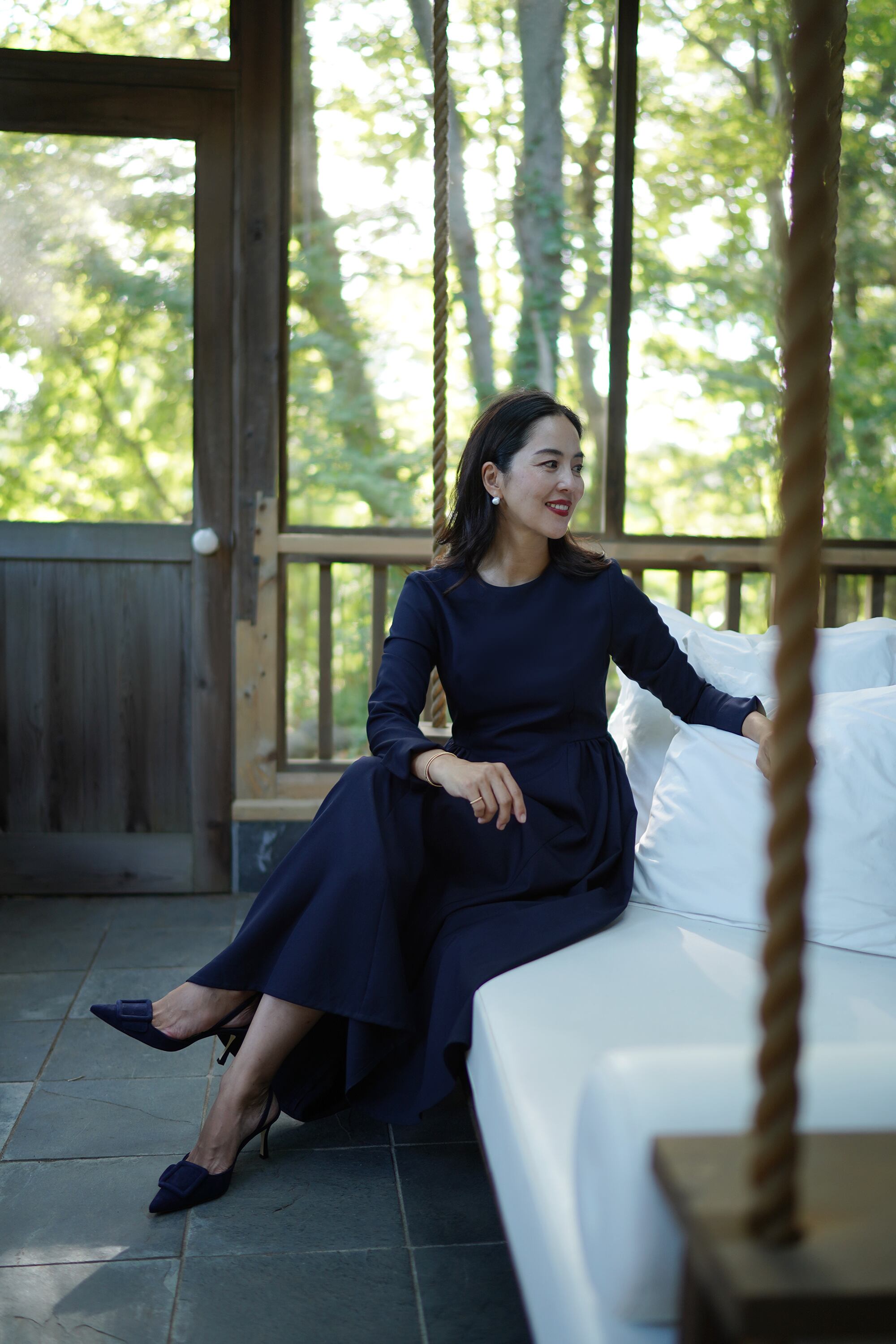 EVERYDAY DRESS mature ネイビー | THE9SHOP 