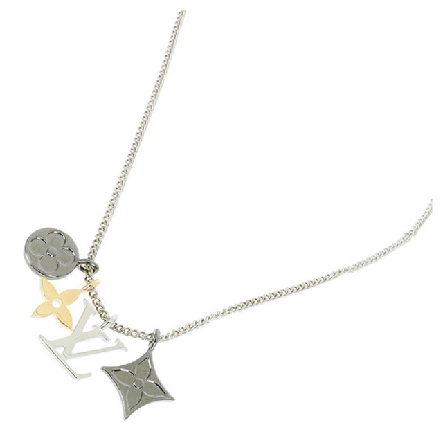 New LOUIS VUITTON ルイヴィトン ネックレス ペンダント LV インスティンクト メタル ゴールド シルバー アクセサリー 新品