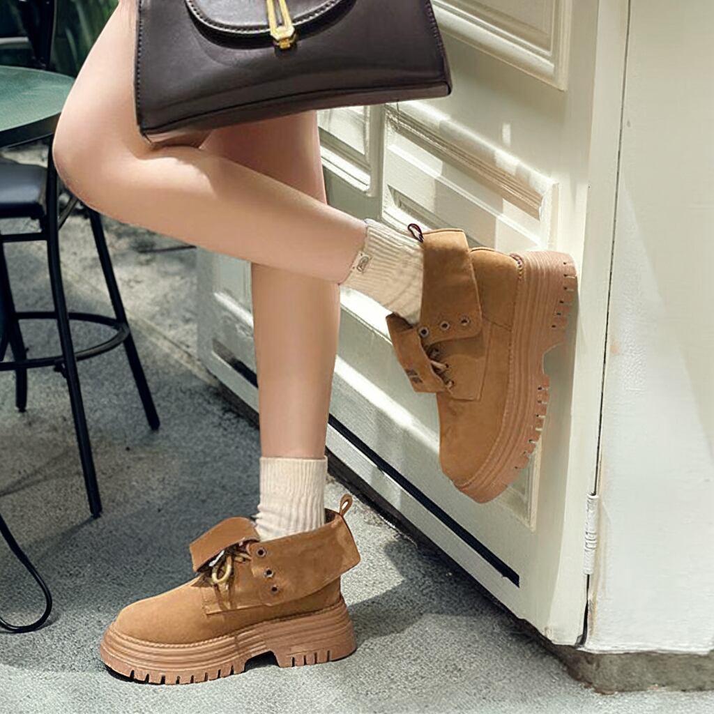 スエードアンクルブーツ 00076