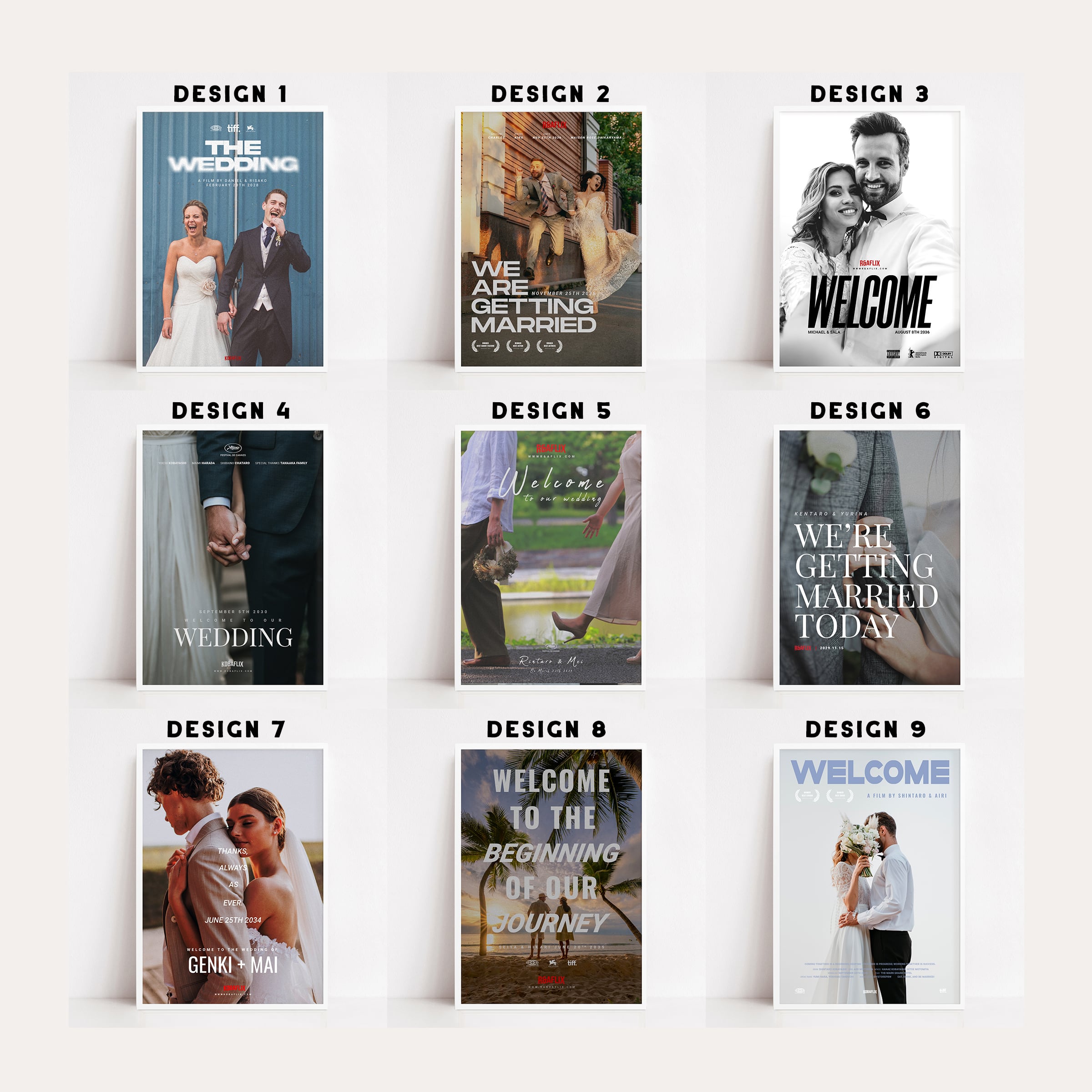 ウェルカムボード 結婚式 ウェルカムスペース レトロ 映画風 2017年7月