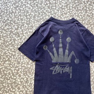 [30%OFF]STUSSY / 80’s Crown logo back print T-shirt size S