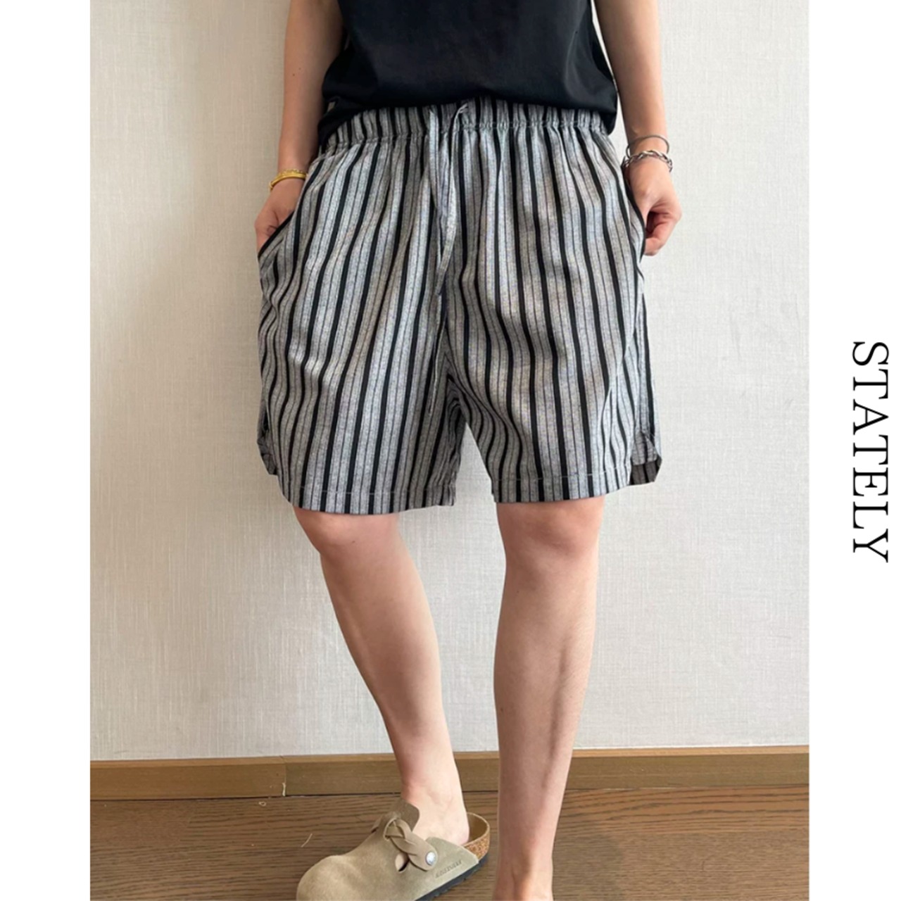 Stripe Breeze ワイドショーツ_B138・画像6