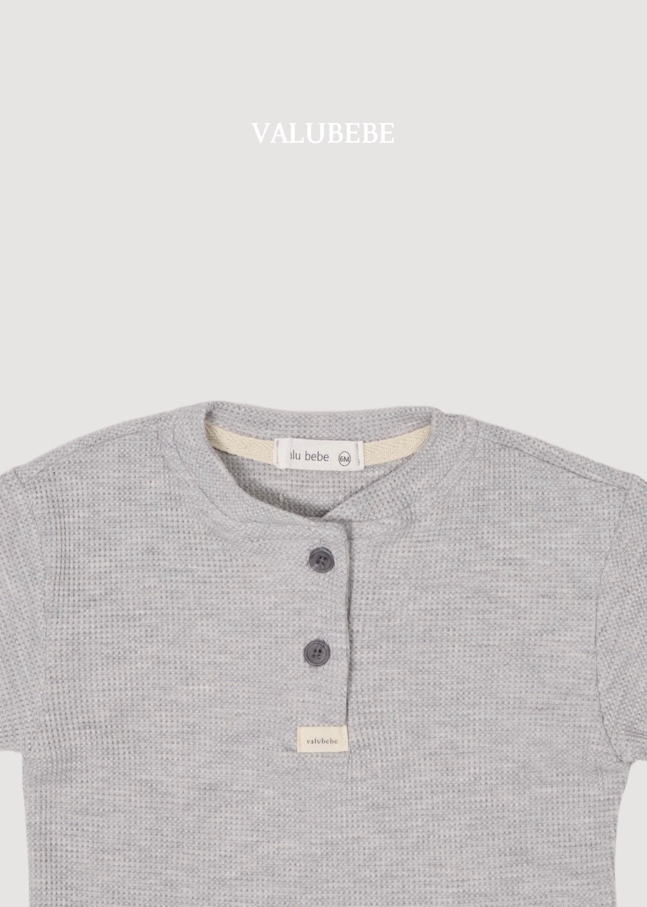 送料無料【予約】/ ミニワッフルボタンTシャツ / valubebe