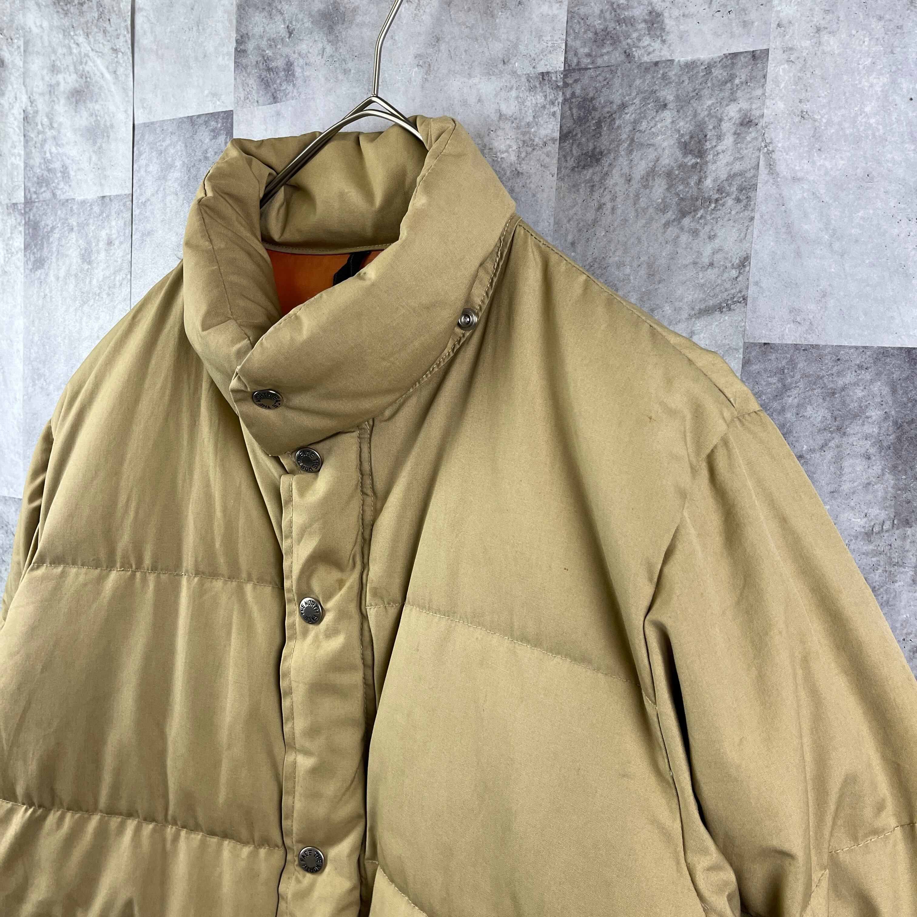 80s USA製 THE NORTH FACE ダウンジャケット 茶タグ ベージュ S ...