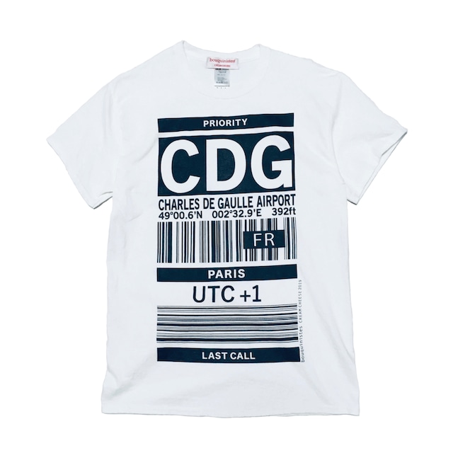 AIRPORT LUGGAGE TAG [CDG]  T-shirt