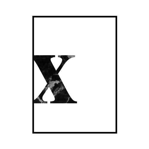 "x" 黒大理石 - Black marble - ALPHAシリーズ [SD-000551] A4サイズ ポスター単品