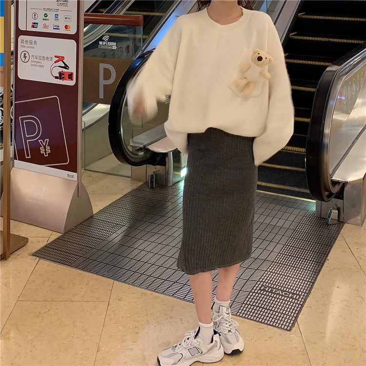 ポケットくまちゃんニット4色 | selectshop belle FLEUR