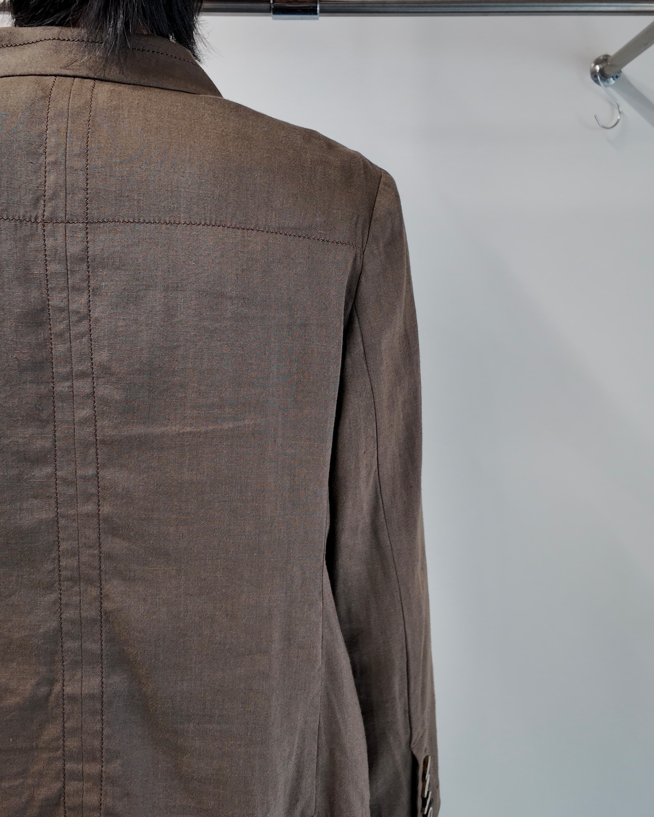 【DKNY】button up brown linen jacket