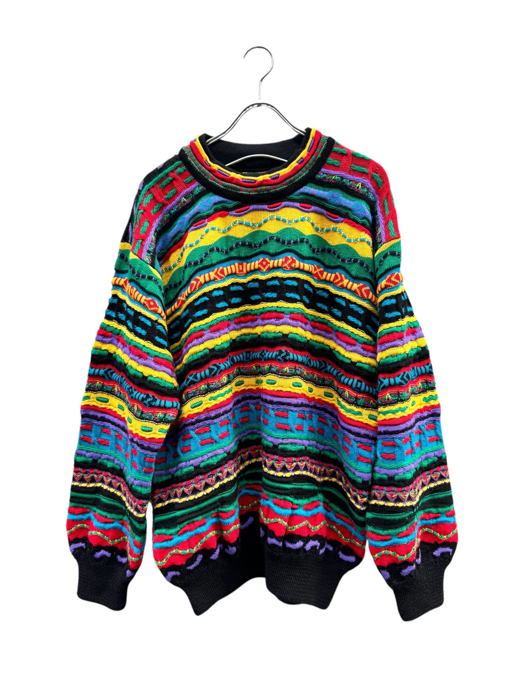 新品即日出荷 COOGI 3Dニット カーディガン マルチカラー クレイジー 
