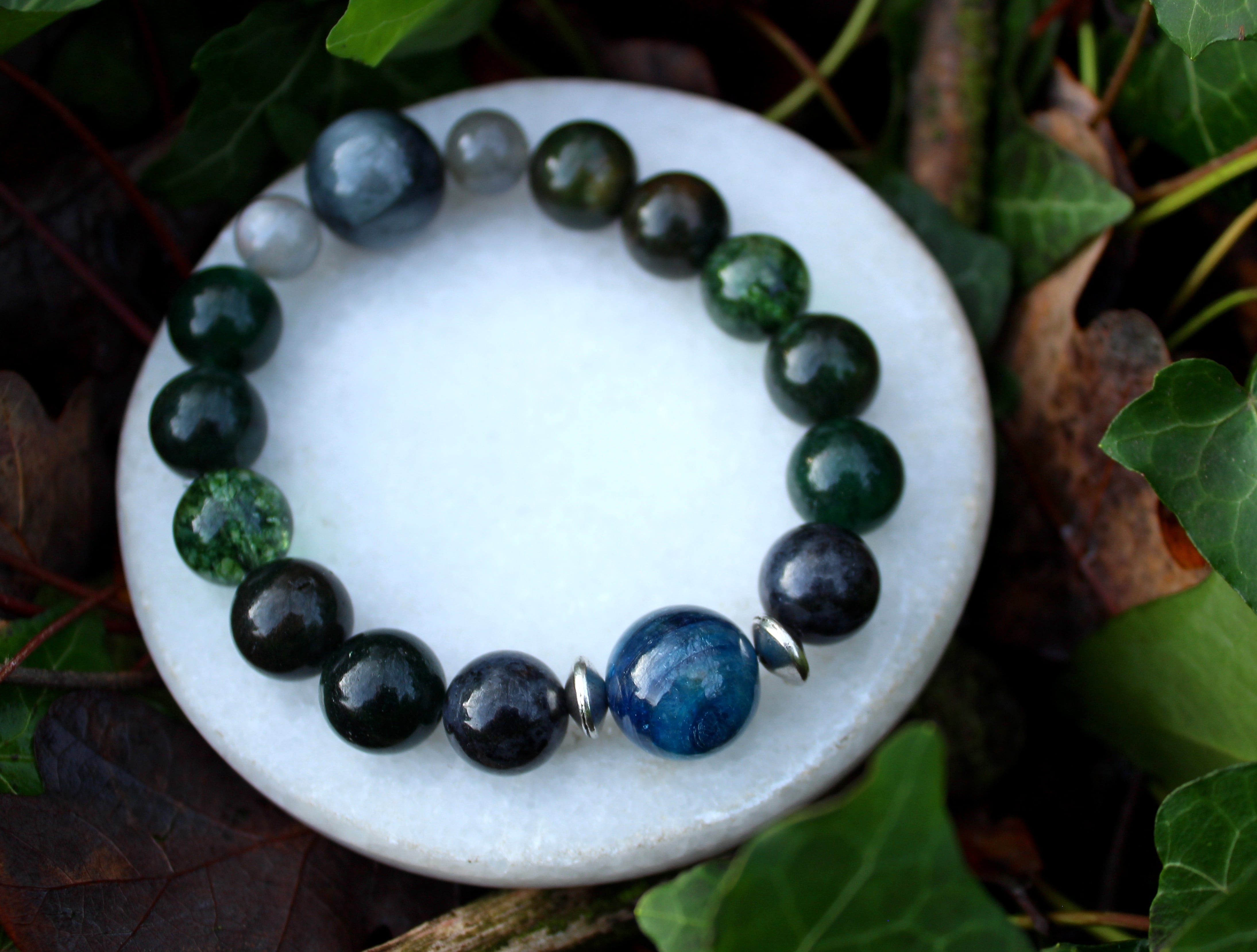 キャッツアイ、カイアナイトAAA、ラブラドライトAAA、エピドート