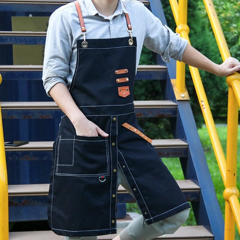 クロスロング丈キャンバスエプロンA18525