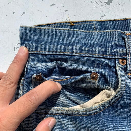 70's Levi's リーバイス 517 66前期 ブーツカットデニム 刻印2 バック
