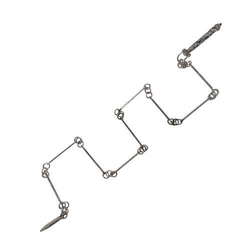 九節棍 入門者向け軽量版 鉄製 武具レプリカ 太極拳演武用