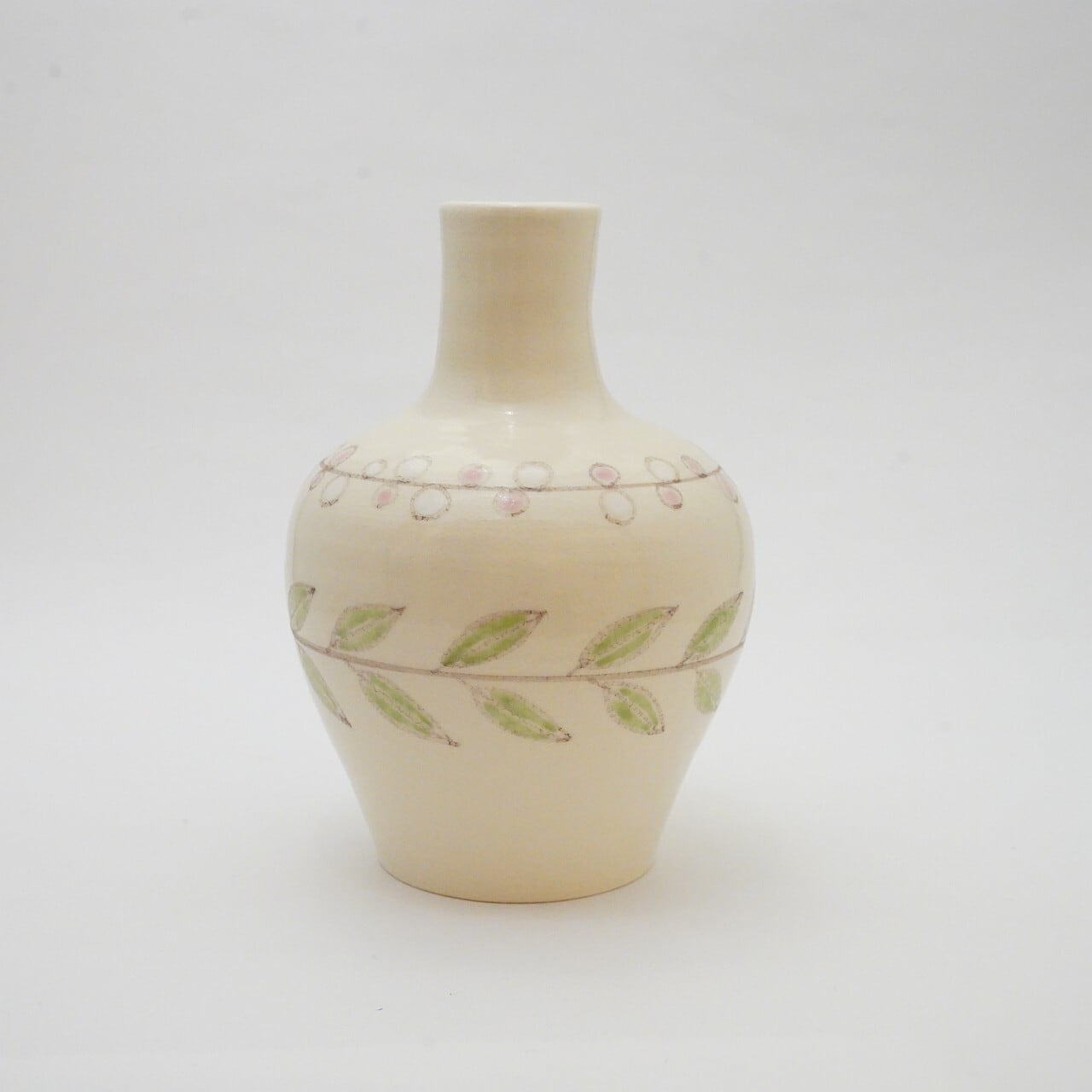 【友田 多紀】花入れ 実と葉 桃36