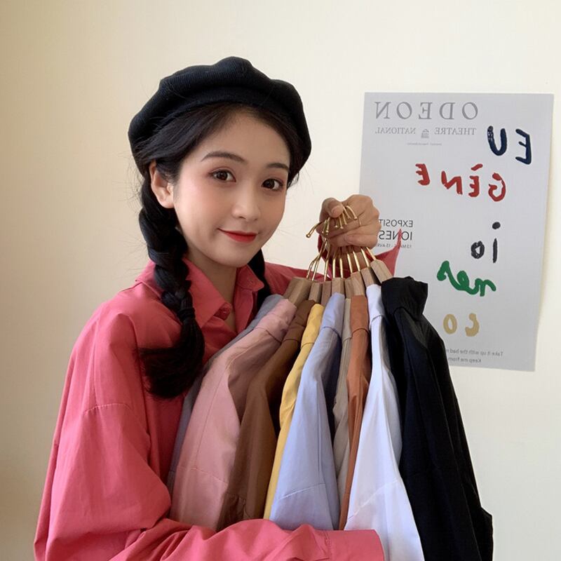 オータムスタイルルーズシャツ ジャケット ロング 秋物 試着室44230499736