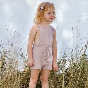 即納 ) 1.2.4y | fine-knit romper | iver & isla