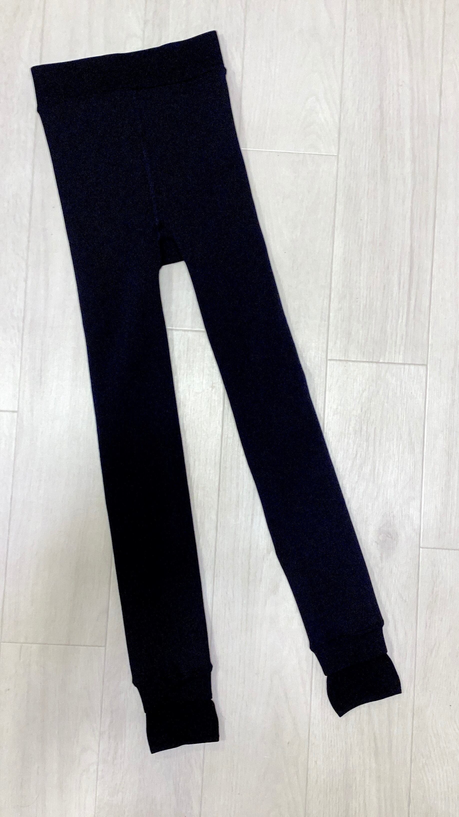 Pauline Bleu 裏起毛レギンス No.77460 黒 ブラック フリーサイズ ポリーヌブロー