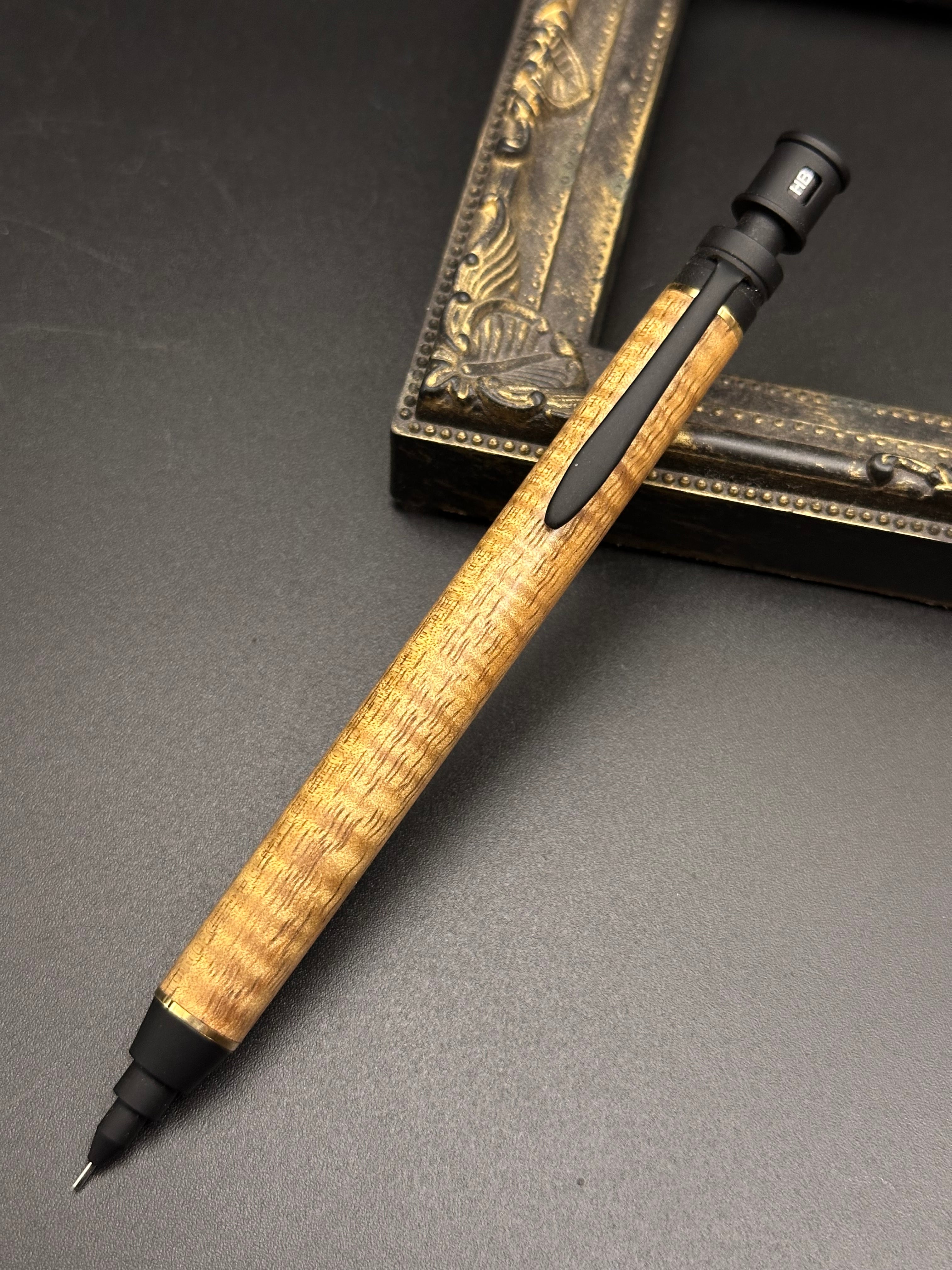 112：極上 花梨(瘤） 新金具木軸シャープペン | Flamberg