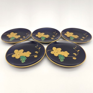 銘々皿・和食器・葡萄・5客揃・No.250817-29・梱包サイズ80